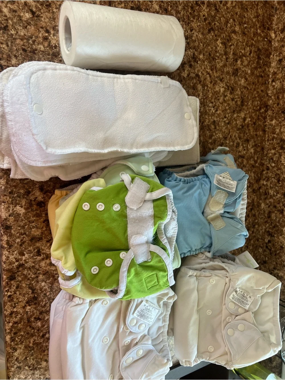 Adjustable Green & Light Green Cloth Diaper Covers for Kids